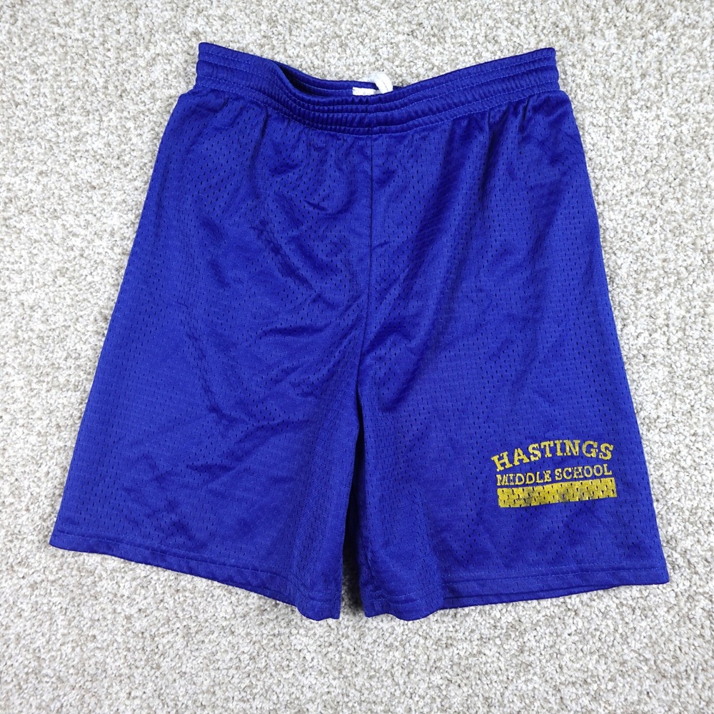 Badger Sport Kids Blue‎ Mesh Hastings Middle School Athletic Shorts Size S